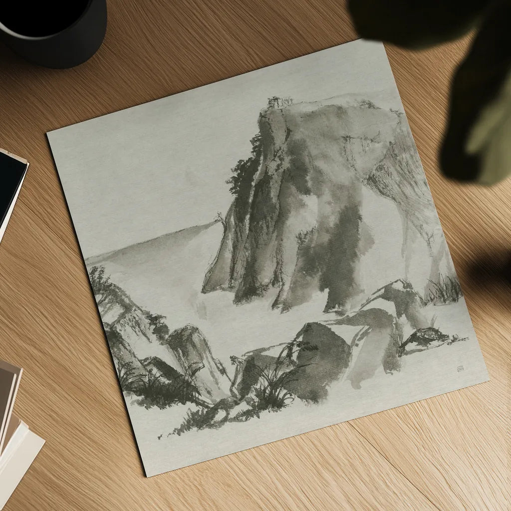 Sumi Rocks Cream by Chris Paschke. Shown as a detailed flat fine art print, highlighting archival giclee quality. Available as an archival giclee rolled canvas, fine art paper, or poster print. SKU 30839a.