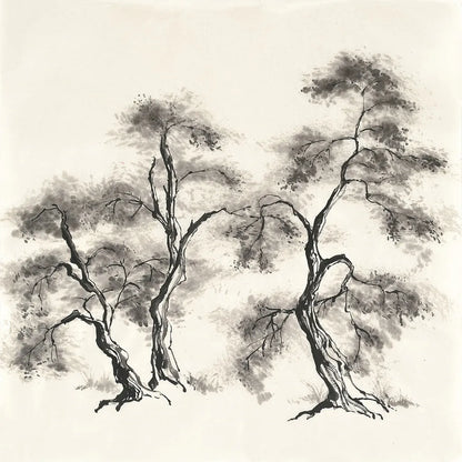 Sumi Tree III by Chris Paschke. SKU 25177a. Archival Giclee Fine art print for wall decor.