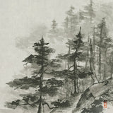 Sumi Treetops Sq by Chris Paschke. SKU 25171a. Archival Giclee Fine art print for wall decor.