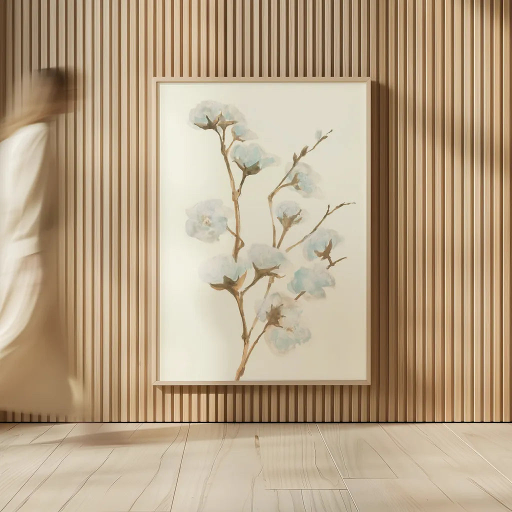 Summer Cotton I by Chris Paschke. shown as over sized large wall art. Available as an archival giclee rolled canvas, fine art paper, or poster print. SKU 55055h.