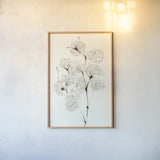 Summer Cotton IV by Chris Paschke. shown as a paper print in a natural frame. Available as a archival giclee rolled canvas, fine art paper, or poster print. SKU 55058h.