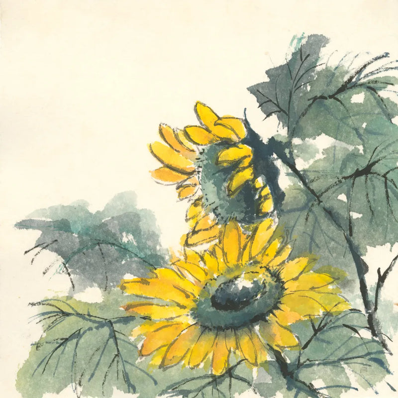 Sunflower II by Chris Paschke. SKU 44521a. Archival Giclee Fine art print for wall decor.