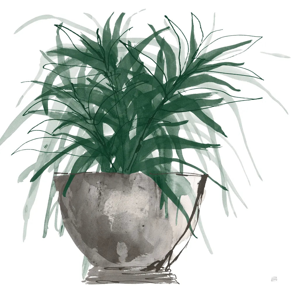 Sunroom Sketch I Green by Chris Paschke. SKU 86010a. Archival Giclee Fine art print for wall decor.