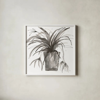 Sunroom Sketch II by Chris Paschke. Shown in a crisp white glass frame for a clean and minimalist style. Available as an archival giclee rolled canvas, fine art paper, or poster print. SKU 85521a.