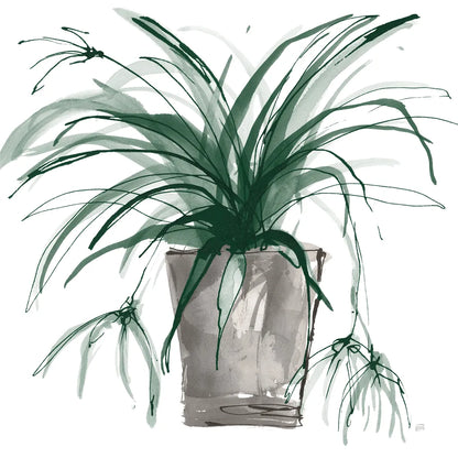 Sunroom Sketch II Green by Chris Paschke. SKU 86011a. Archival Giclee Fine art print for wall decor.