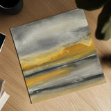 Sunset Surf by Chris Paschke. Shown as a detailed flat fine art print, highlighting archival giclee quality. Available as an archival giclee rolled canvas, fine art paper, or poster print. SKU 38548a.