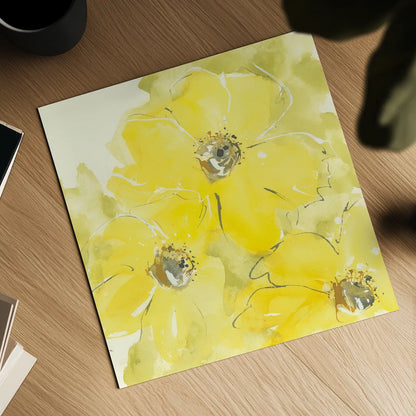 Sunshine Cosmos I by Chris Paschke. Shown as a detailed flat fine art print, highlighting archival giclee quality. Available as an archival giclee rolled canvas, fine art paper, or poster print. SKU 48034a.