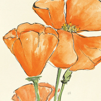 Sunshine Poppy III by Chris Paschke. SKU 10760a. Archival Giclee Fine art print for wall decor.
