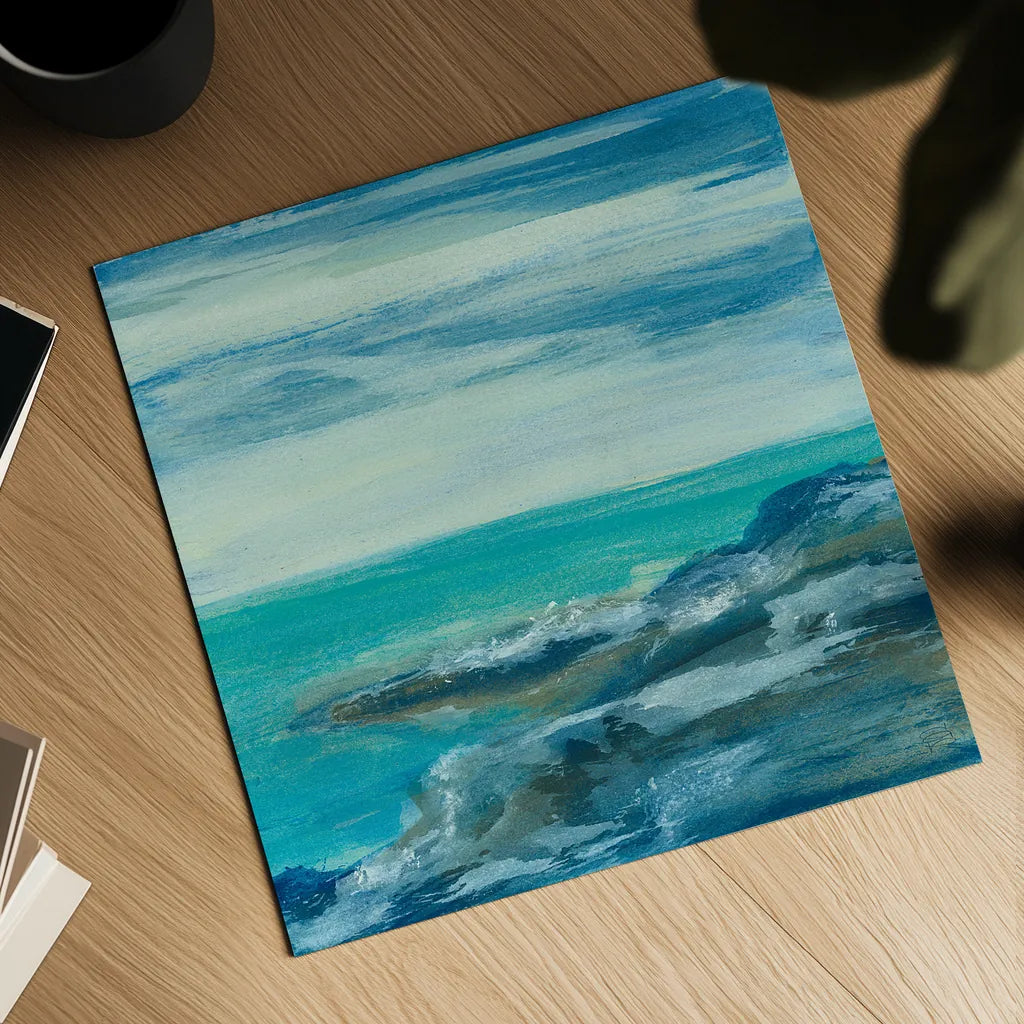 Surf by Chris Paschke. Shown as a detailed flat fine art print, highlighting archival giclee quality. Available as an archival giclee rolled canvas, fine art paper, or poster print. SKU 14961a.