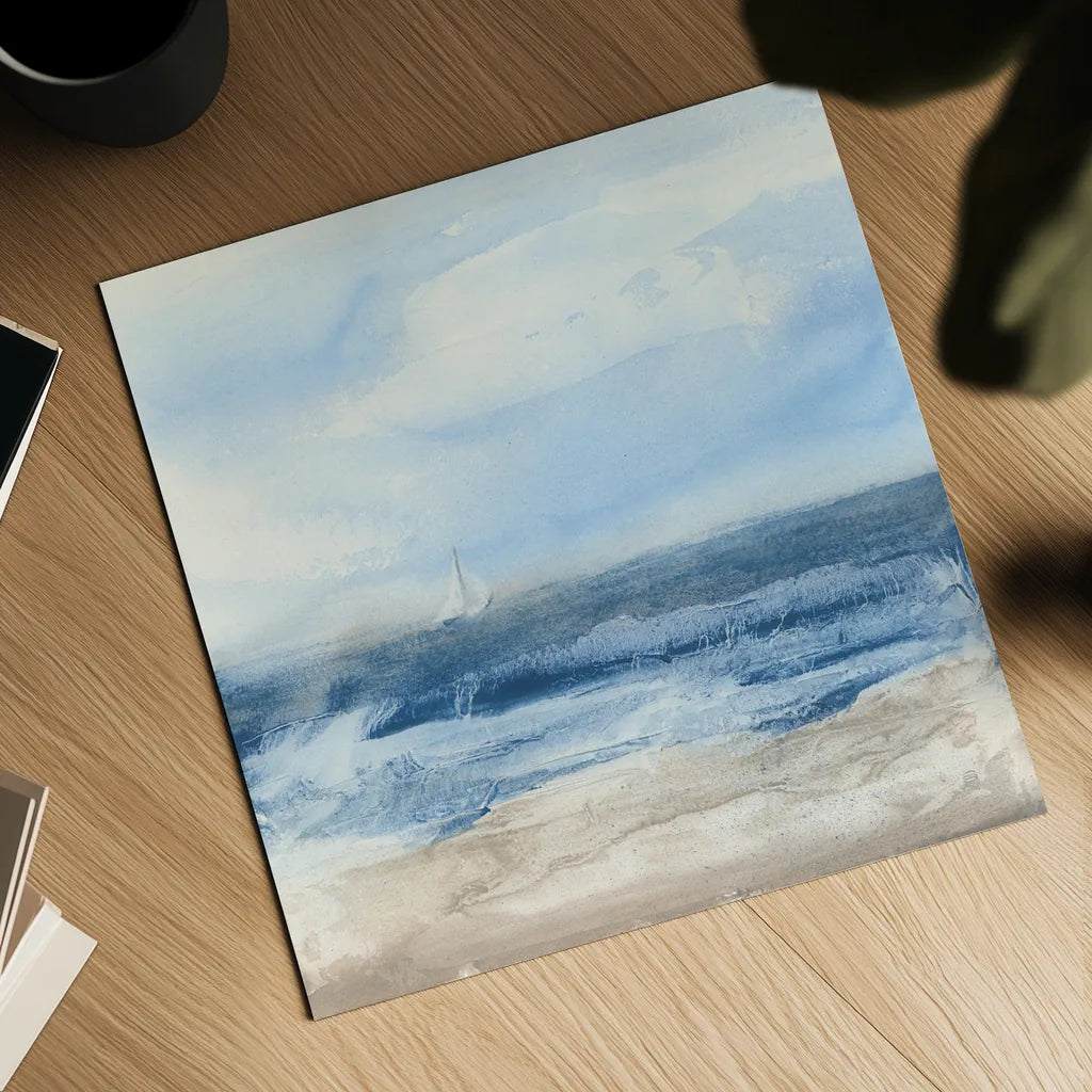 Surf and Sails by Chris Paschke. Shown as a detailed flat fine art print, highlighting archival giclee quality. Available as an archival giclee rolled canvas, fine art paper, or poster print. SKU 46891a.