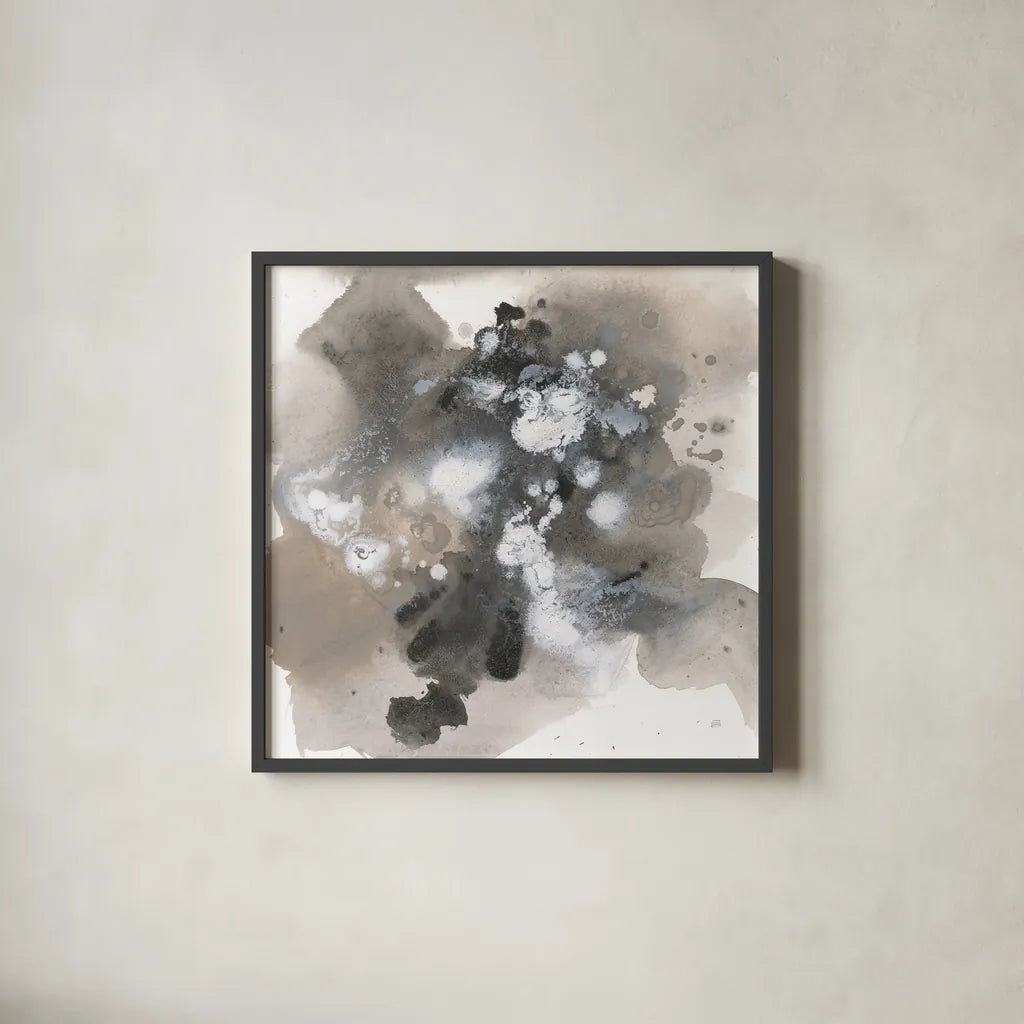 Sustained Abstraction I by Chris Paschke. Shown in a sleek black glass frame for a contemporary gallery look. Available as an archival giclee rolled canvas, fine art paper, or poster print. SKU 94786a.