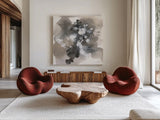 Sustained Abstraction I by Chris Paschke. Shown as extra-large giant wall art in a modern living room. Available as an archival giclee rolled canvas, fine art paper, or poster print. SKU 94786a.