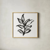 Sustained Leaves I by Chris Paschke. Shown in a natural wood glass frame for a timeless modern aesthetic. Available as an archival giclee rolled canvas, fine art paper, or poster print. SKU 92769a.