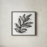 Sustained Leaves III by Chris Paschke. Shown in a sleek black glass frame for a contemporary gallery look. Available as an archival giclee rolled canvas, fine art paper, or poster print. SKU 92771a.