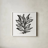 Sustained Leaves IV by Chris Paschke. Shown in a crisp white glass frame for a clean and minimalist style. Available as an archival giclee rolled canvas, fine art paper, or poster print. SKU 92772a.