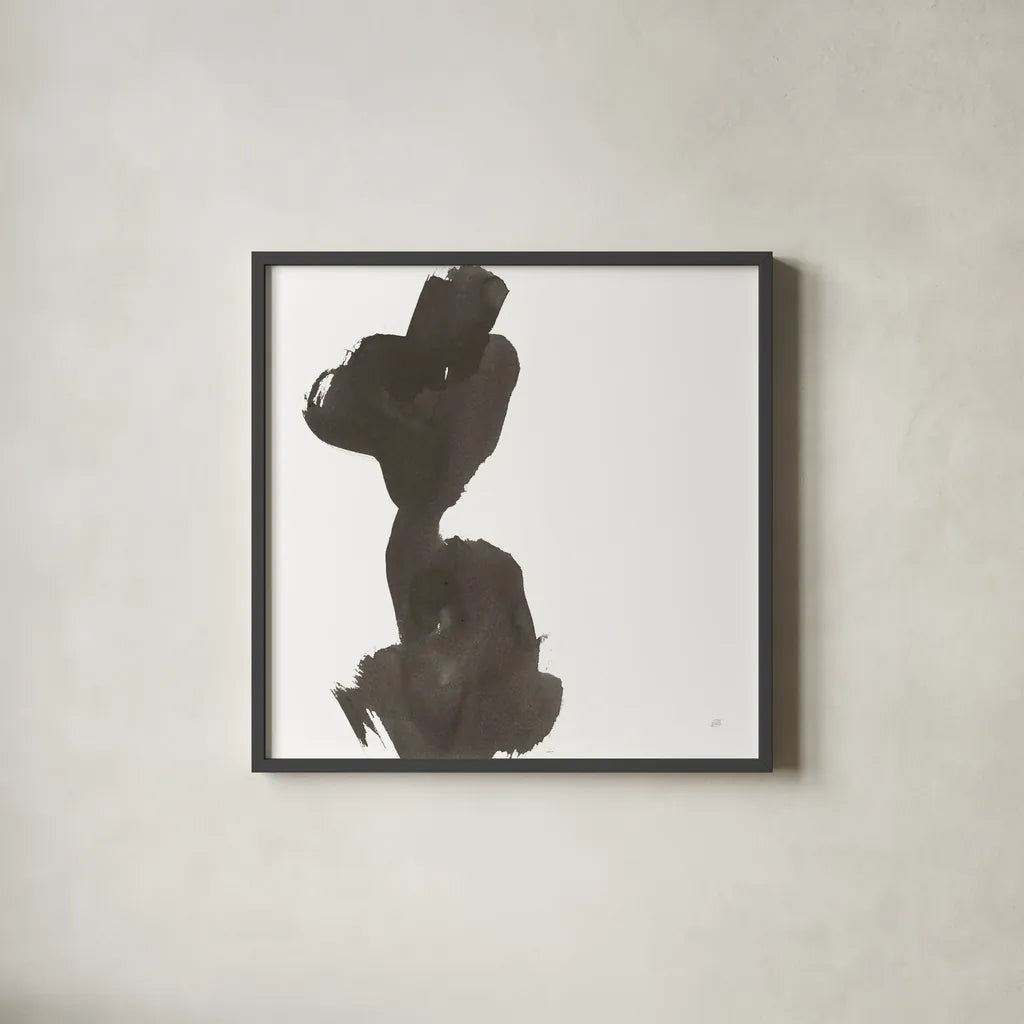 Swash I by Chris Paschke. Shown in a sleek black glass frame for a contemporary gallery look. Available as an archival giclee rolled canvas, fine art paper, or poster print. SKU 66216a.