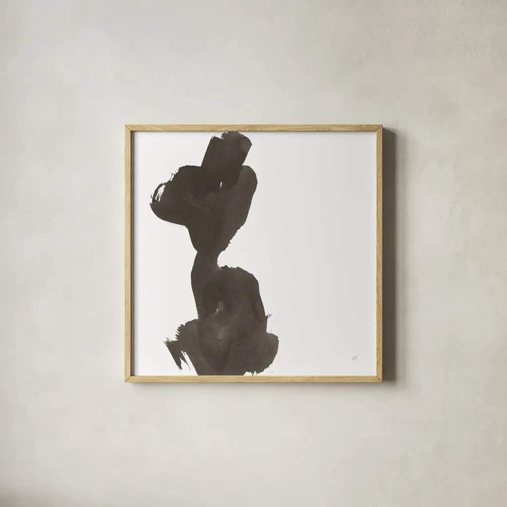 Swash I by Chris Paschke. Shown in a natural wood glass frame for a timeless modern aesthetic. Available as an archival giclee rolled canvas, fine art paper, or poster print. SKU 66216a.