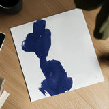 Swash I Indigo by Chris Paschke. Shown as a detailed flat fine art print, highlighting archival giclee quality. Available as an archival giclee rolled canvas, fine art paper, or poster print. SKU 68772a.