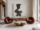 Swash II by Chris Paschke. Shown as extra-large giant wall art in a modern living room. Available as an archival giclee rolled canvas, fine art paper, or poster print. SKU 66217a.