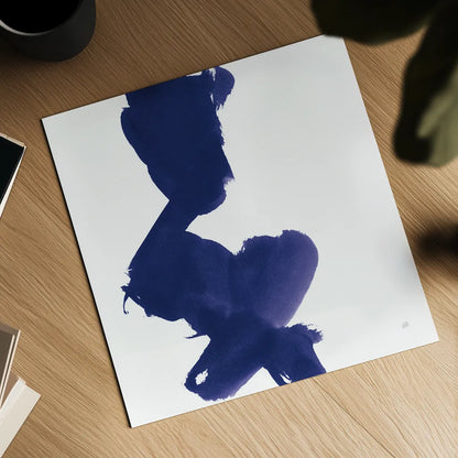 Swash II Indigo by Chris Paschke. Shown as a detailed flat fine art print, highlighting archival giclee quality. Available as an archival giclee rolled canvas, fine art paper, or poster print. SKU 68773a.