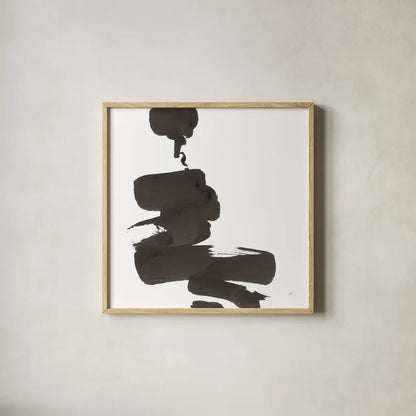 Swash IV by Chris Paschke. Shown in a natural wood glass frame for a timeless modern aesthetic. Available as an archival giclee rolled canvas, fine art paper, or poster print. SKU 66219a.