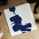 Swash IV Indigo by Chris Paschke. Shown as a detailed flat fine art print, highlighting archival giclee quality. Available as an archival giclee rolled canvas, fine art paper, or poster print. SKU 68775a.