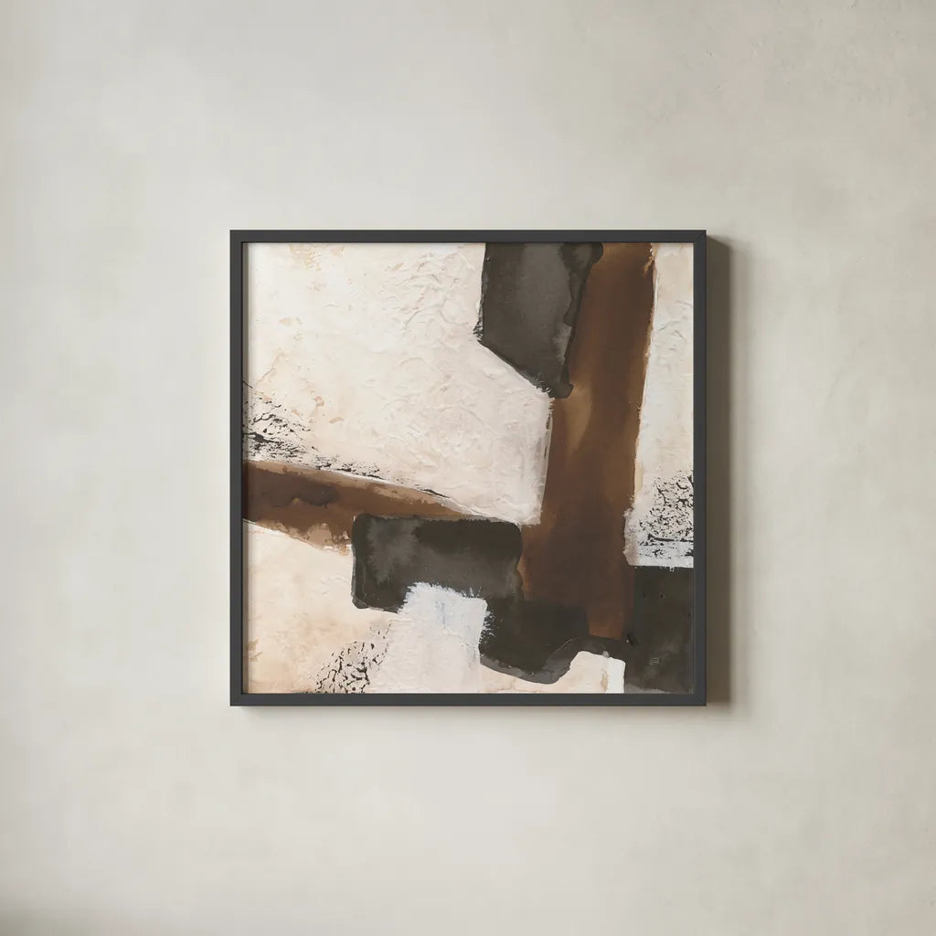 Tactile Inspiration III by Chris Paschke. Shown in a sleek black glass frame for a contemporary gallery look. Available as an archival giclee rolled canvas, fine art paper, or poster print. SKU 86087a.