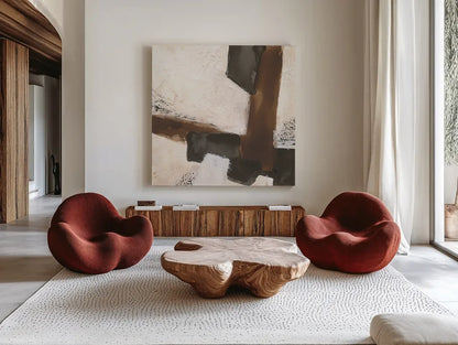 Tactile Inspiration III by Chris Paschke. Shown as extra-large giant wall art in a modern living room. Available as an archival giclee rolled canvas, fine art paper, or poster print. SKU 86087a.