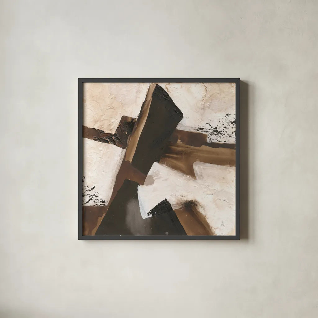 Tactile Inspiration V by Chris Paschke. Shown in a sleek black glass frame for a contemporary gallery look. Available as an archival giclee rolled canvas, fine art paper, or poster print. SKU 86089a.