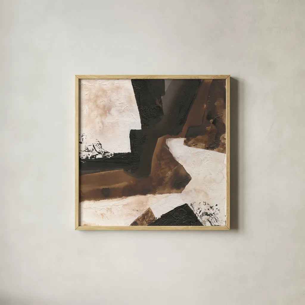 Tactile Inspiration VI by Chris Paschke. Shown in a natural wood glass frame for a timeless modern aesthetic. Available as an archival giclee rolled canvas, fine art paper, or poster print. SKU 86090a.