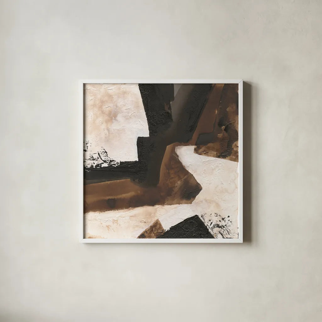 Tactile Inspiration VI by Chris Paschke. Shown in a crisp white glass frame for a clean and minimalist style. Available as an archival giclee rolled canvas, fine art paper, or poster print. SKU 86090a.