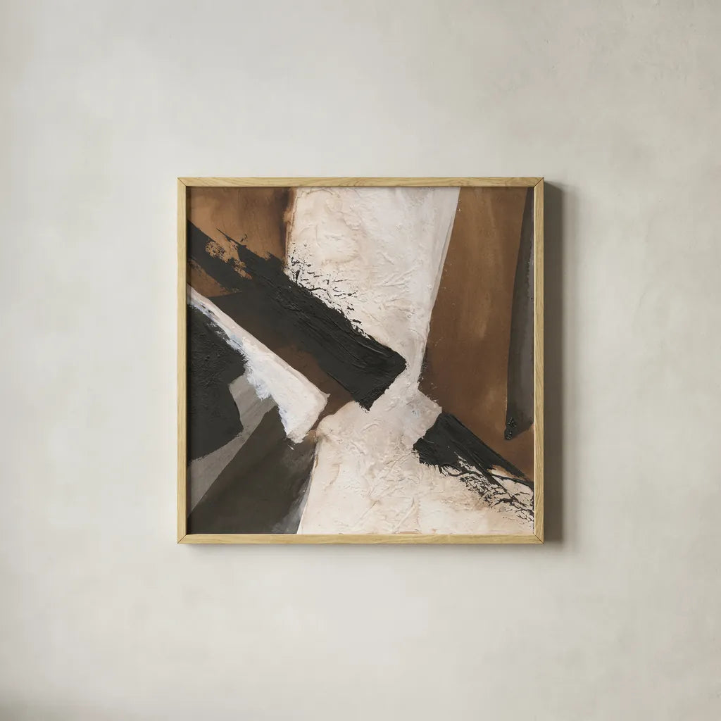 Tactile Inspiration VII by Chris Paschke. Shown in a natural wood glass frame for a timeless modern aesthetic. Available as an archival giclee rolled canvas, fine art paper, or poster print. SKU 86091a.