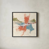Tactile Simplicity IV Bright by Chris Paschke. Shown in a sleek black glass frame for a contemporary gallery look. Available as an archival giclee rolled canvas, fine art paper, or poster print. SKU 95215a.