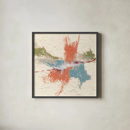 Tactile Simplicity IV Bright by Chris Paschke. Shown in a sleek black glass frame for a contemporary gallery look. Available as an archival giclee rolled canvas, fine art paper, or poster print. SKU 95215a.