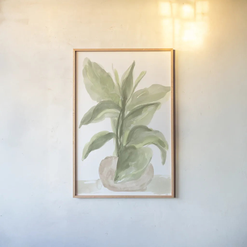 Tall Sunroom I by Chris Paschke. shown as a paper print in a natural frame. Available as a archival giclee rolled canvas, fine art paper, or poster print. SKU 85516h.