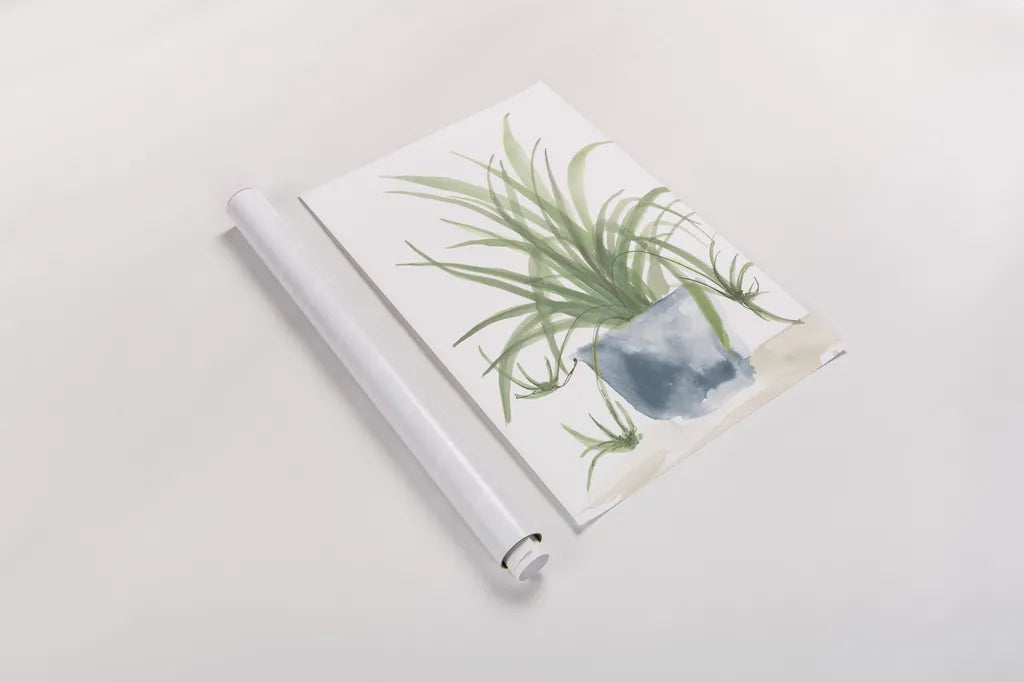 Tall Sunroom IV Blue by Chris Paschke. shown as a rolled paper print. Available as archival giclee rolled canvas, fine art paper, or poster print. SKU 86555h.