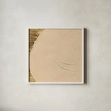 Tan on Tan I by Chris Paschke. Shown in a crisp white glass frame for a clean and minimalist style. Available as an archival giclee rolled canvas, fine art paper, or poster print. SKU 86807a.