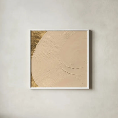 Tan on Tan I by Chris Paschke. Shown in a crisp white glass frame for a clean and minimalist style. Available as an archival giclee rolled canvas, fine art paper, or poster print. SKU 86807a.