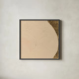 Tan on Tan II by Chris Paschke. Shown in a sleek black glass frame for a contemporary gallery look. Available as an archival giclee rolled canvas, fine art paper, or poster print. SKU 86808a.
