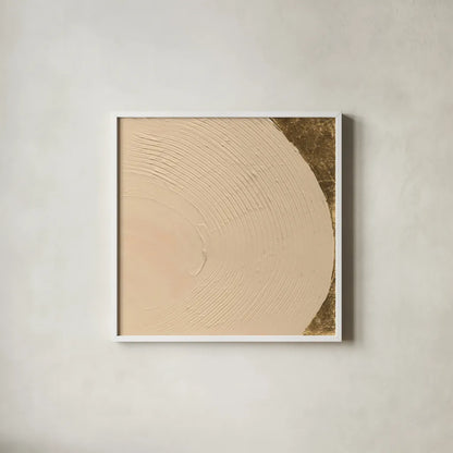 Tan on Tan II by Chris Paschke. Shown in a crisp white glass frame for a clean and minimalist style. Available as an archival giclee rolled canvas, fine art paper, or poster print. SKU 86808a.