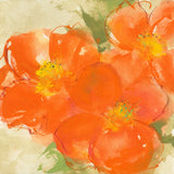 Tangerine Poppies II by Chris Paschke. SKU 50258a. Archival Giclee Fine art print for wall decor.