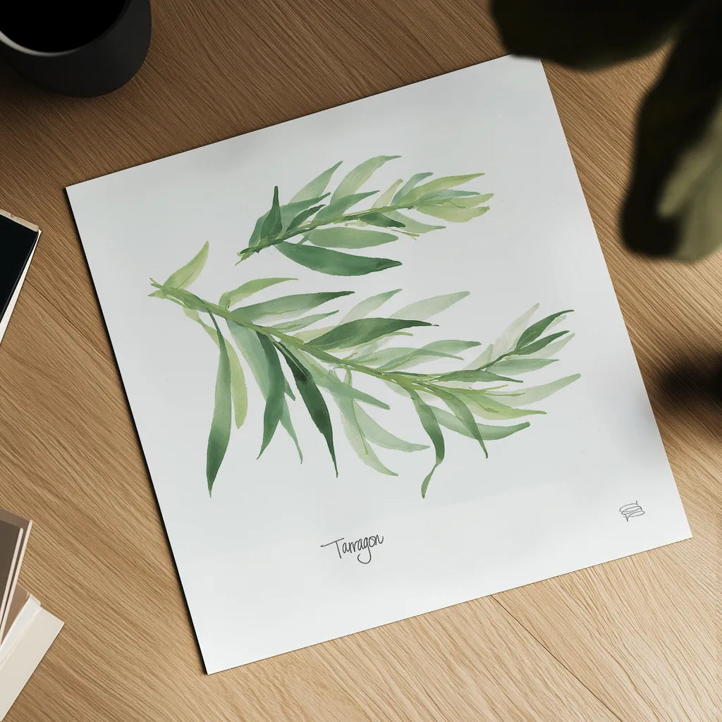 Tarragon v2 by Chris Paschke. Shown as a detailed flat fine art print, highlighting archival giclee quality. Available as an archival giclee rolled canvas, fine art paper, or poster print. SKU 28469a.
