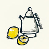 Tea and Lemons by Chris Paschke. SKU 26920a. Archival Giclee Fine art print for wall decor.