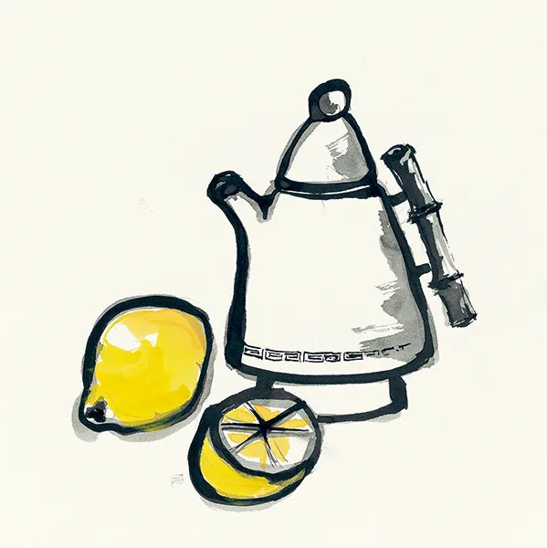 Tea and Lemons by Chris Paschke. SKU 26920a. Archival Giclee Fine art print for wall decor.