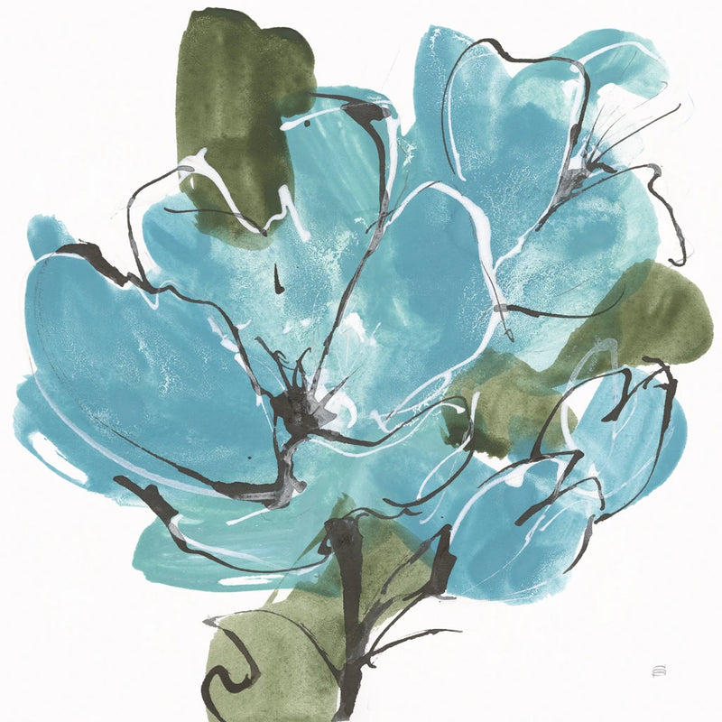 Teal Blooms IV by Chris Paschke