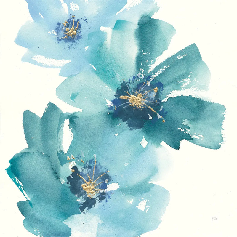 Teal Cosmos IV by Chris Paschke. SKU 34007a. Archival Giclee Fine art print for wall decor.