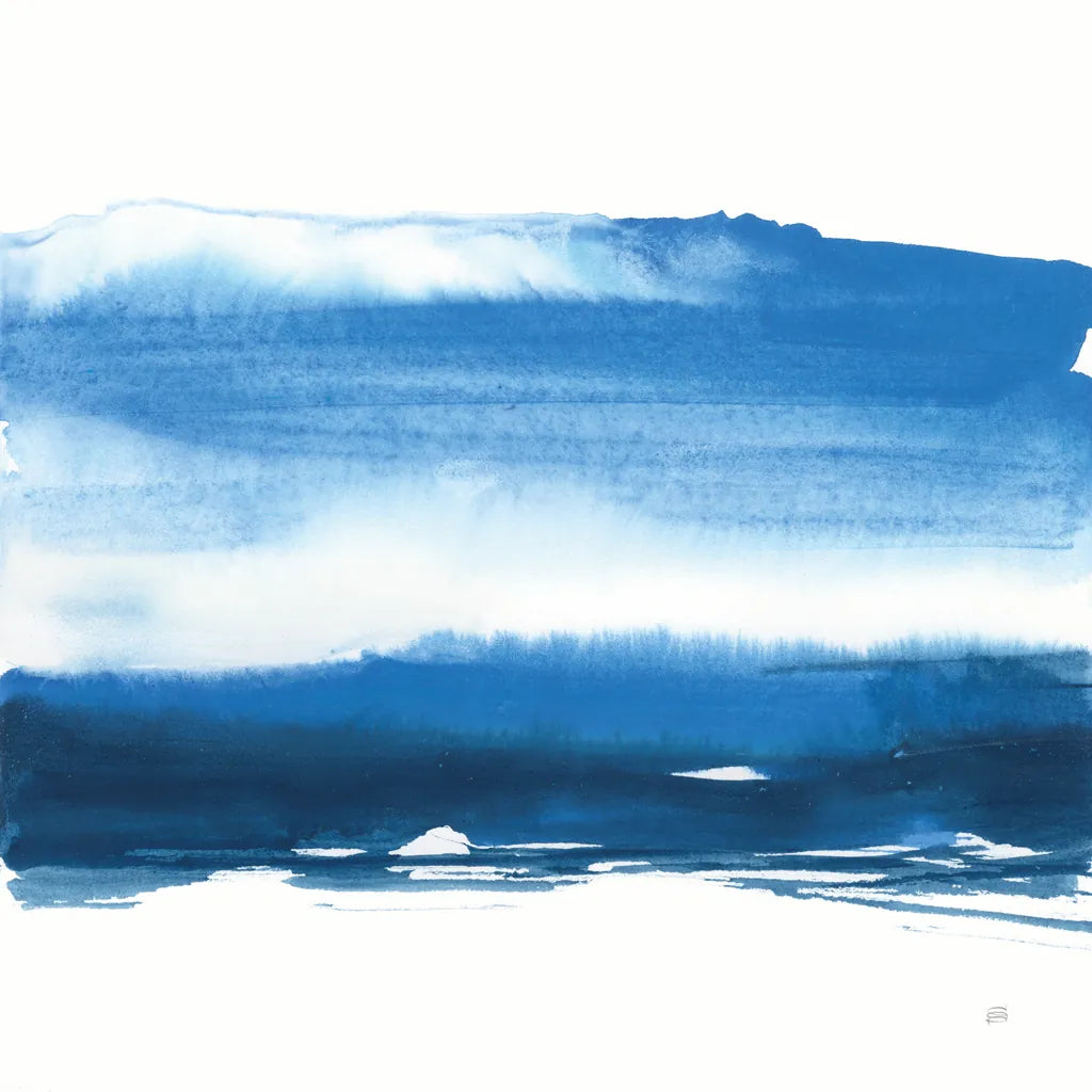 Teal and Navy I by Chris Paschke. SKU 81049a. Archival Giclee Fine art print for wall decor.