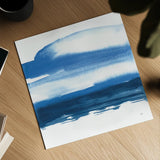 Teal and Navy II by Chris Paschke. Shown as a detailed flat fine art print, highlighting archival giclee quality. Available as an archival giclee rolled canvas, fine art paper, or poster print. SKU 81050a.