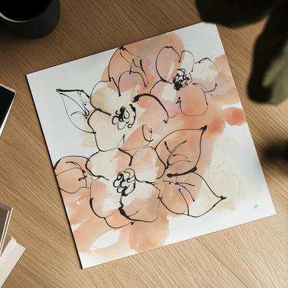 Terracotta Neutrals I by Chris Paschke. Shown as a detailed flat fine art print, highlighting archival giclee quality. Available as an archival giclee rolled canvas, fine art paper, or poster print. SKU 70655a.