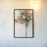 Textural Trees II by Chris Paschke. shown as a paper print in a black flame. Available as a archival giclee rolled canvas, fine art paper, or poster print. SKU 88339h.